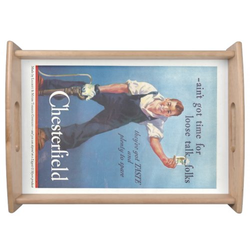 Vintage Chesterfield Cigarettes Advertisement Serving Tray