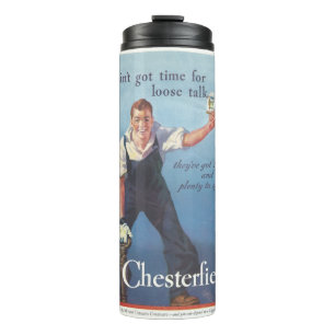 Vintage Chesterfield Cigarettes Advertisement Thermal Tumbler