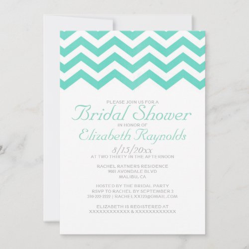 Vintage Chevron Bridal Shower Invitations