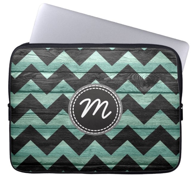 Vintage chevron pattern zigzag #2 laptop sleeve (Front)