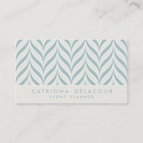 Vintage Chevron Waves Pattern Business Card