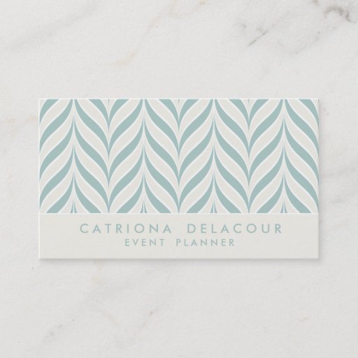 Customizable Vintage Chevron Waves Pattern Business Card