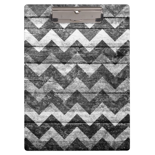 Vintage Chevron Wood Abstract #4 Clipboard (Front)