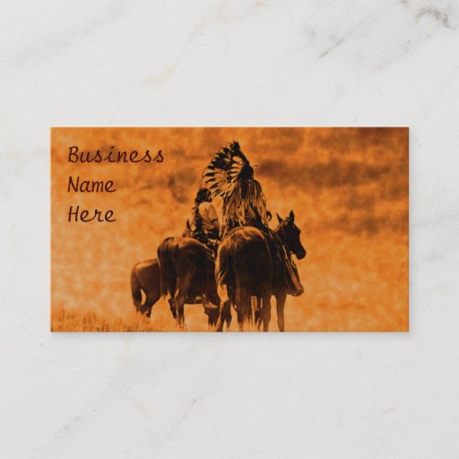 Customizable Vintage Cheyenne Warriors Business Cards