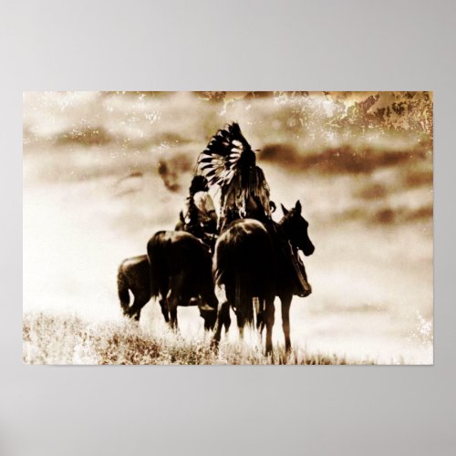 Vintage Cheyenne Warriors Canvas Print