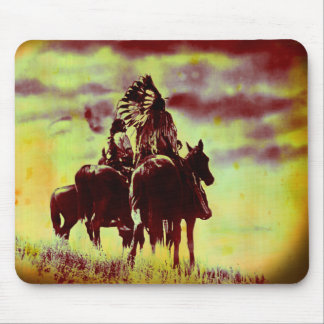 Vintage Cheyenne Warriors on Horseback mouse pad
