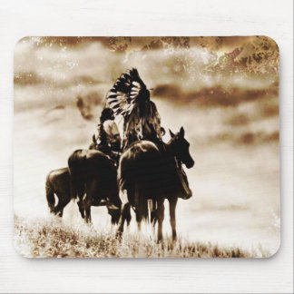 Vintage Cheyenne Warriors on Horseback mouse pad