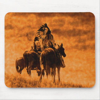 Vintage Cheyenne Warriors on Horseback mouse pad