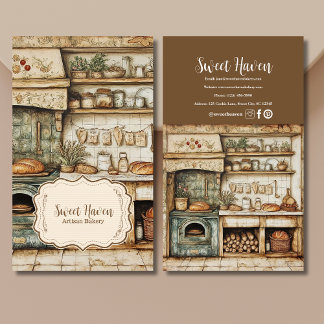Vintage Chic Bakery Business Card