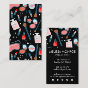 Vintage Chic Beauty Makeup Artist Feminine Girly Business Card