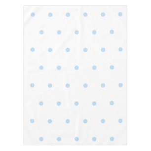 Vintage Chic Blue Polka Dots Pattern Spring Summer Tablecloth