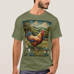 Vintage chic boho chicken country pasture T-Shirt