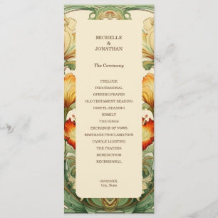 Vintage Chic Botanical Art Nouveau Alfonse Mucha Program