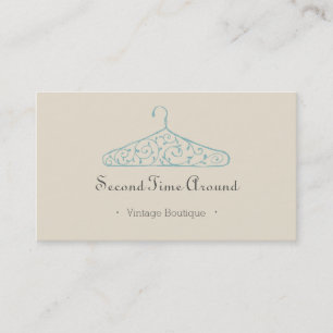 Vintage Chic Boutique Hanger Clothing Fashion Business Card