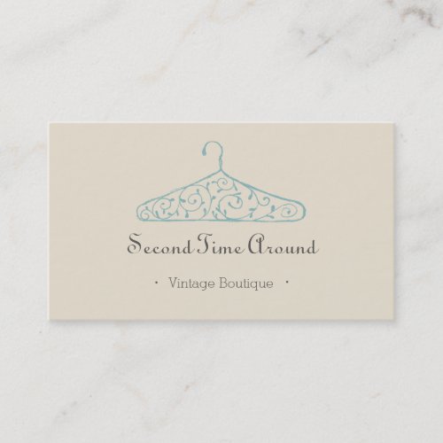 Vintage Chic Boutique Hanger Clothing Fashion Business Card