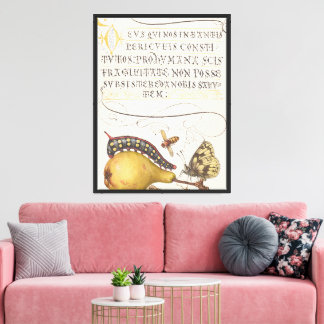 Vintage Chic Calligraphy butterfly Print