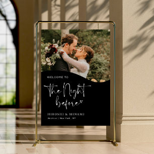 Vintage Chic Calligraphy Welcome Rehearsal Dinner Foam Board