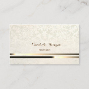 Vintage Chic Elegant ,Stripes Lace Business Card
