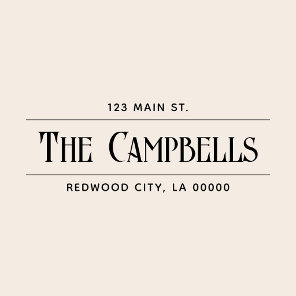Vintage Chic Family Return Address Self-inking Stamp