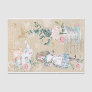 Vintage Chic Fantasy Alice In Wonderland Decoupage Tissue Paper