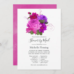 Vintage Chic Floral Baby or Bridal Shower by Mail Invitation