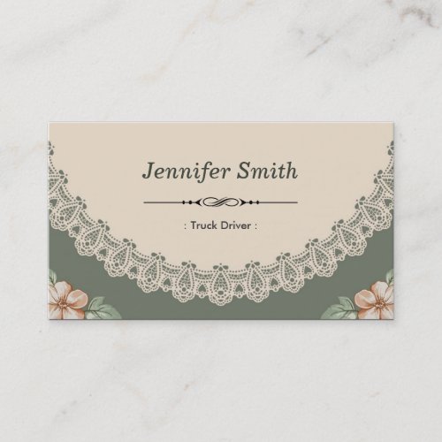 Vintage Chic Floral Business Card