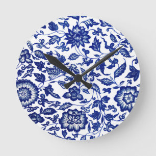 Vintage Chic Floral Design Round Clock