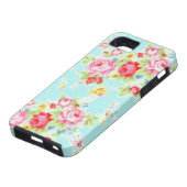 Vintage chic floral roses blue rose flowers shabby Case-Mate iPhone case (Bottom)