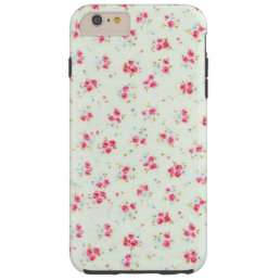 Vintage chic floral roses pink shabby rose flowers tough iPhone 6 plus case