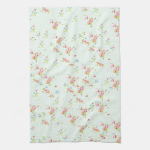Vintage chic floral roses pink shabby rose flowers towel
