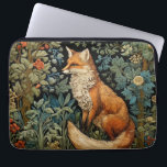 Vintage Chic Fox Botanical Forest William Morris Laptop Sleeve<br><div class="desc">This exquisite laptop case features a whimsical design that brings a delightful fox amidst a lush forest to life,  surrounded by intricate botanical leaves and delicate art nouveau-style florals.</div>