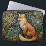 Vintage Chic Fox Botanical Forest William Morris Laptop Sleeve<br><div class="desc">This exquisite laptop case features a whimsical design that brings a delightful fox amidst a lush forest to life,  surrounded by intricate botanical leaves and delicate art nouveau-style florals.</div>