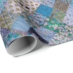 Vintage Chic Granny's Quilt IV Wrapping Paper