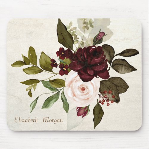 Vintage Chic Lace Burgundy Flowers   Case_Mate iPh Mouse Pad