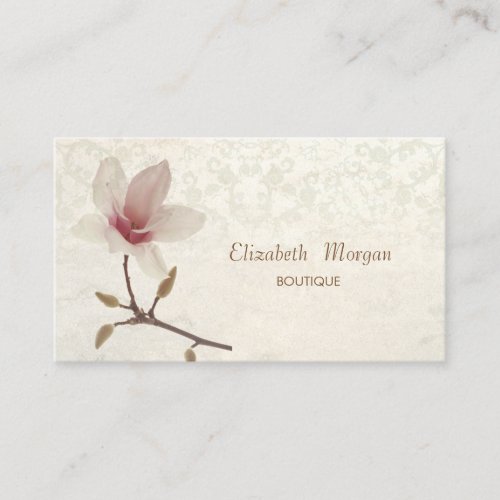 Vintage Chic Magnolia Lace Business Card