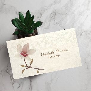 Vintage Chic Magnolia ,Lace Business Card