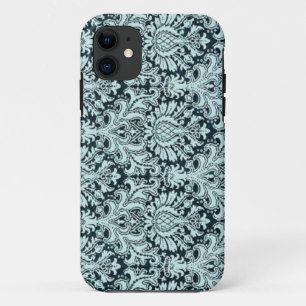 Vintage chic Paris Aqua blue Damask iphone5 case