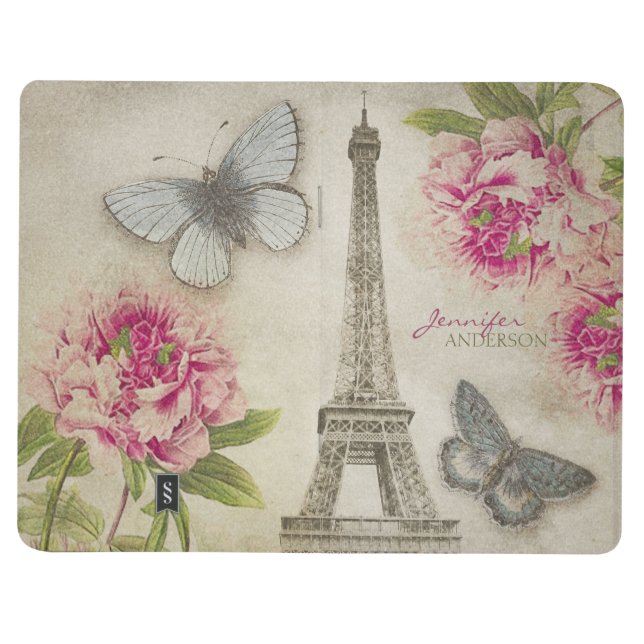 Vintage Chic Paris Personalized journal (Outside)