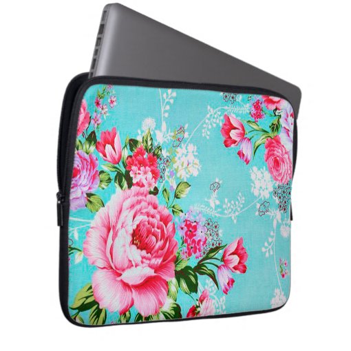 Vintage Chic Pink Floral Laptop Sleeve Zazzle