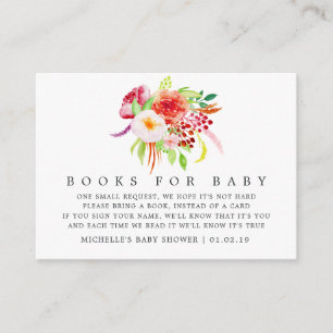 Vintage Chic Rustic Charm Baby Shower Book Request Enclosure Card
