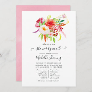 Vintage Chic Rustic Charm Baby Shower by Mail Invitation