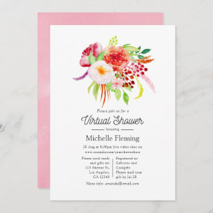 Vintage Chic Rustic Charm Virtual Baby Shower Invitation