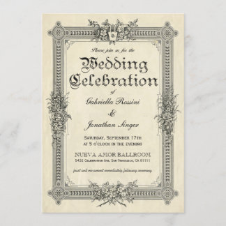Vintage Chic Wedding Invitations 1 A