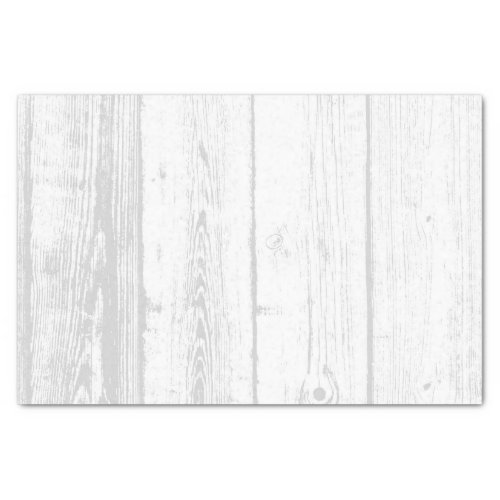 Vintage chic white wood grain decoupage craft tissue paper