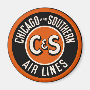 Vintage Chicago and Southern Air Lines Magnet