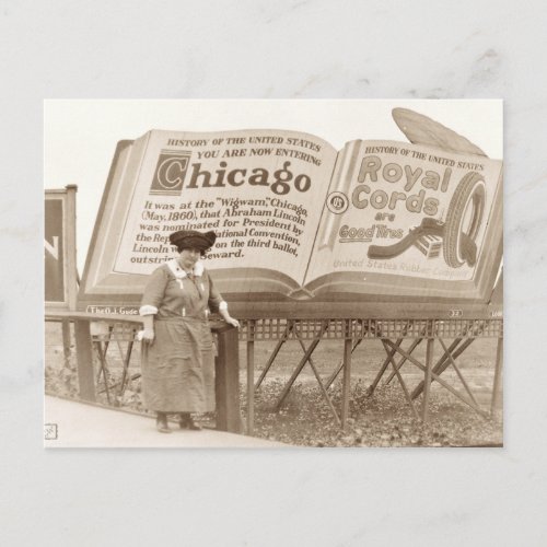 Vintage Chicago Billboard Postcard