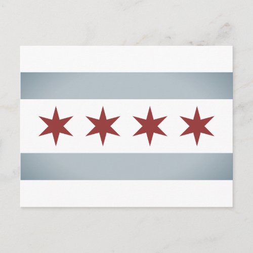 Vintage Chicago city flag custom postcards