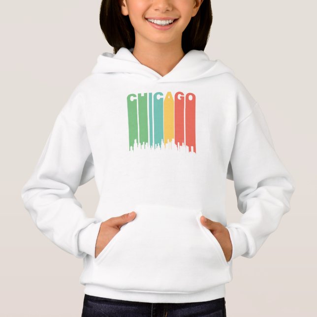 Vintage Chicago Cityscape Hoodie (Front)