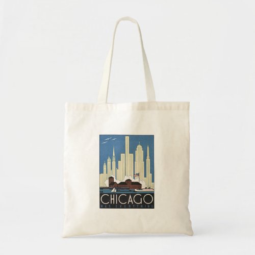 Vintage Chicago Illinois Tote Bag