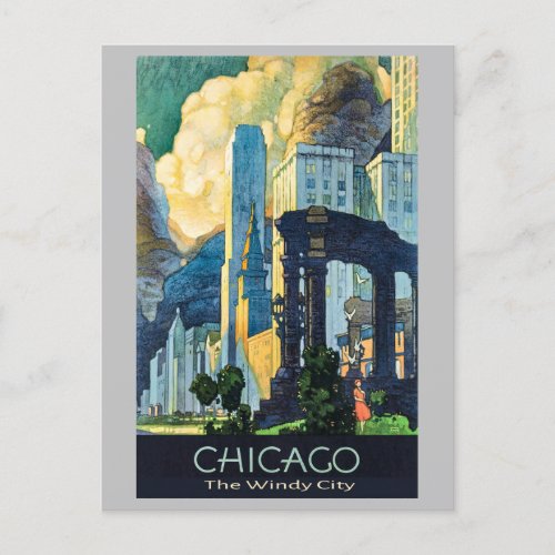 Vintage Chicago Illinois Windy City Postcard